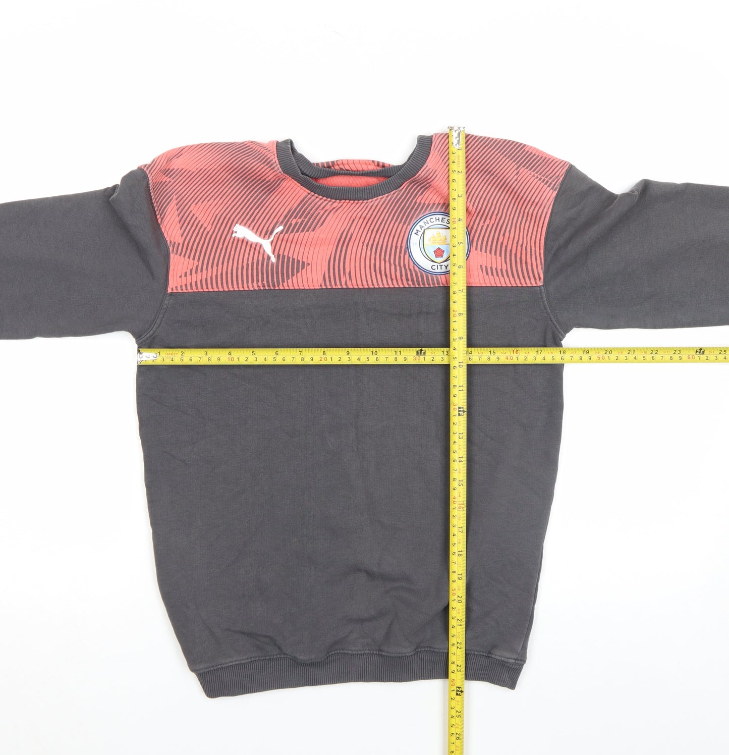 Puma Boys Grey Manchester City Pullover Sweatshirt 13-14 Years