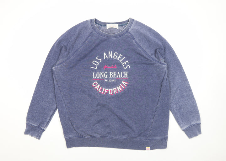 Next Men Blue Los Angeles California Graphic Sweatshirt L