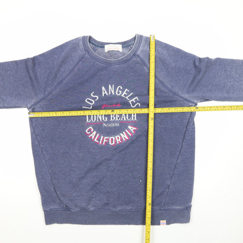 Next Men Blue Los Angeles California Graphic Sweatshirt L