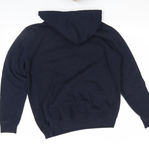 Lemon Collection Men's Blue Pullover Hoodie XL ROMA Print