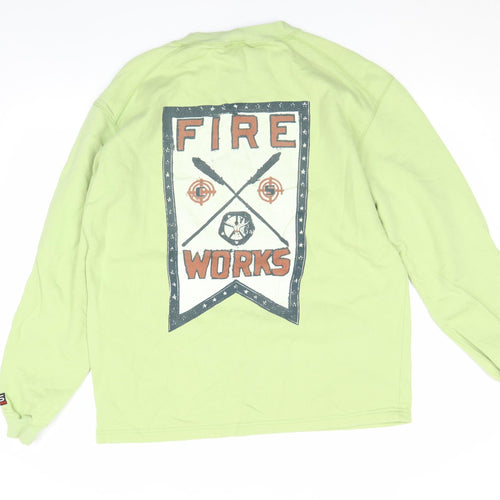 Activewear Women's Green Medium Crew Neck Pullover Sweatshirt