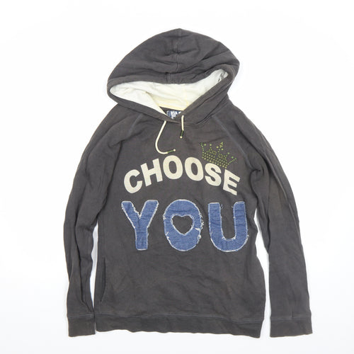 Bershka Women’s Black Pullover Hoodie M Graphic Choose You Design