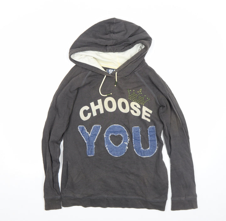 Bershka Women’s Black Pullover Hoodie M Graphic Choose You Design