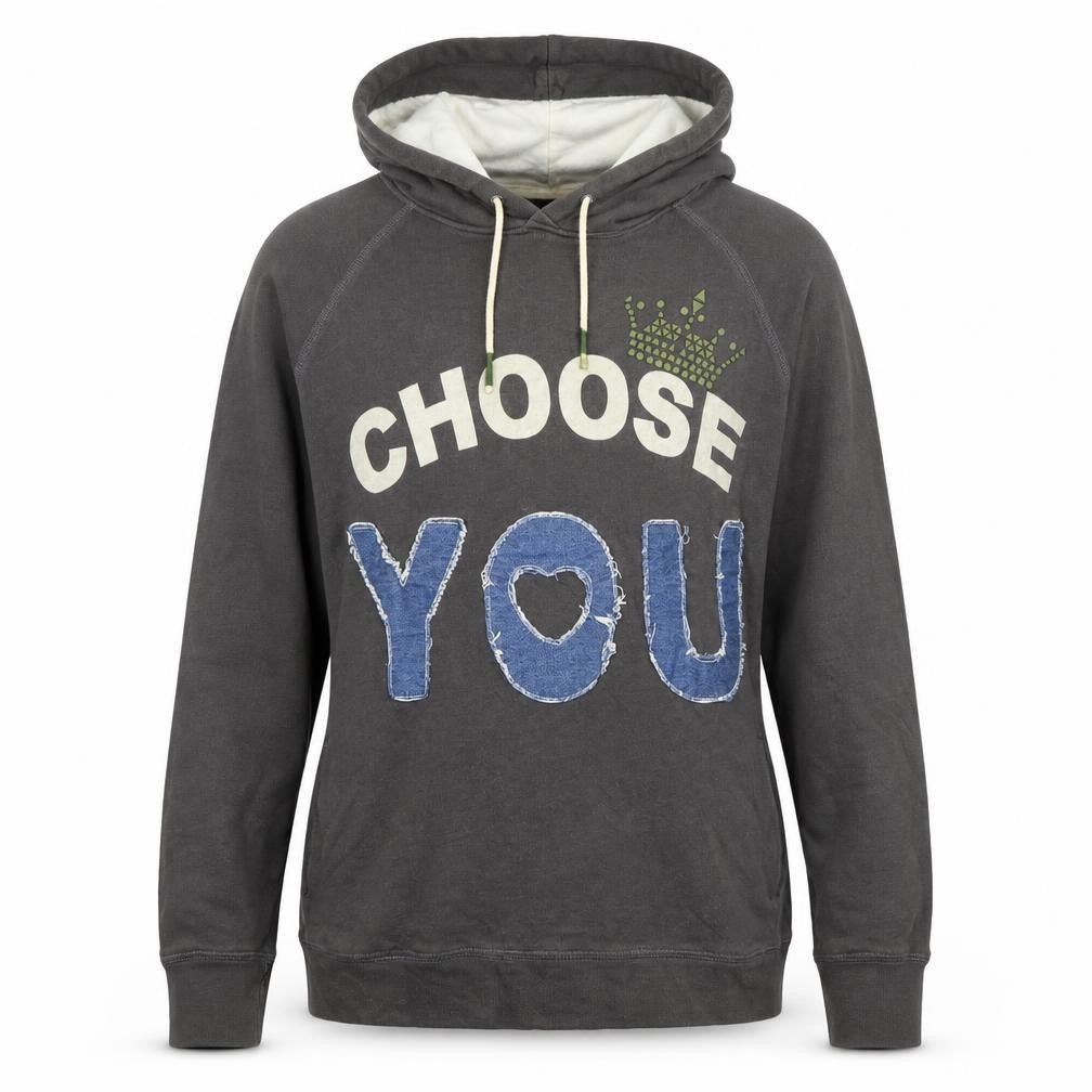 Bershka Women’s Black Pullover Hoodie M Graphic Choose You Design