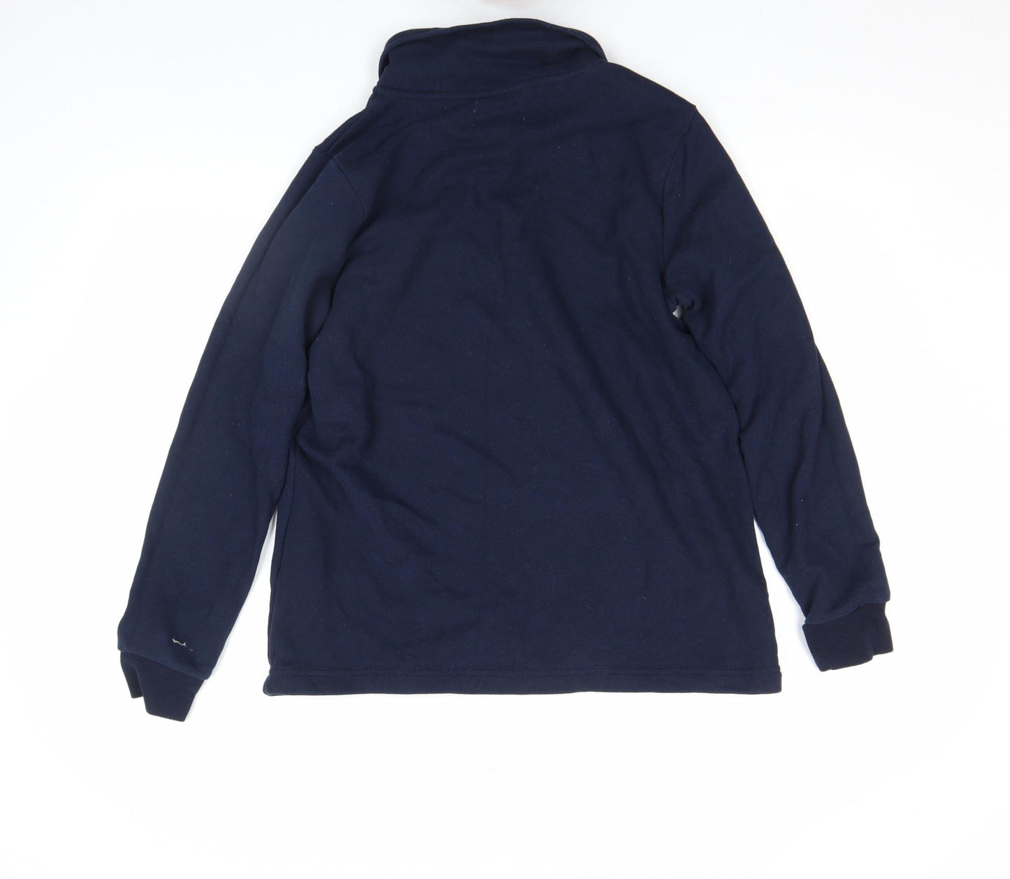 Lands' End Women's Navy 1/2 Zip Serious Sweats Sweatshirt Size M