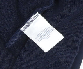 Lands' End Women's Navy 1/2 Zip Serious Sweats Sweatshirt Size M