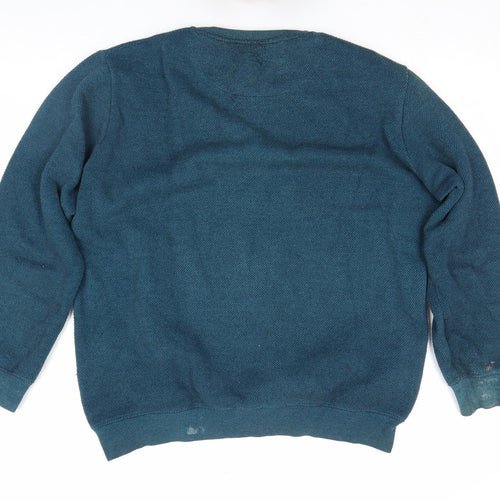 Calvin Klein Men's Blue Knit Crew Neck Sweatshirt L Regular