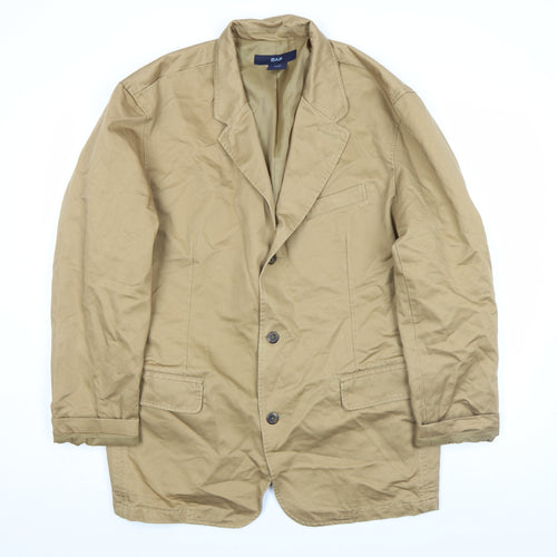 GAP Women’s Beige Cotton Blazer XL Regular Mid Length Jacket