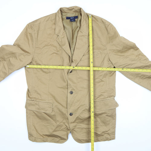 GAP Women’s Beige Cotton Blazer XL Regular Mid Length Jacket