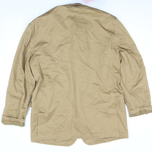 GAP Women’s Beige Cotton Blazer XL Regular Mid Length Jacket