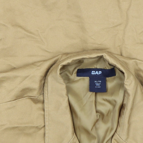 GAP Women’s Beige Cotton Blazer XL Regular Mid Length Jacket