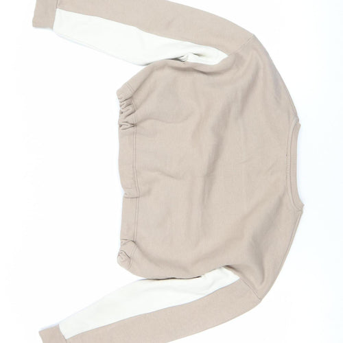 New Look Girls Beige Colourblock J’adore Pullover Sweatshirt Age 12-13 Years