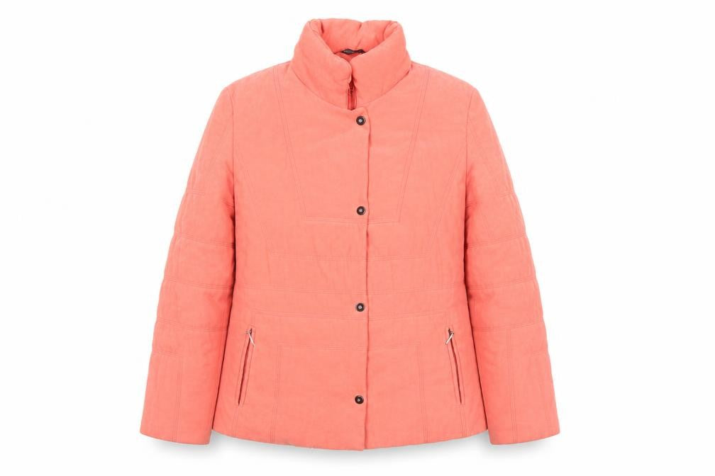 Front view of Concept K Women Pink Polyester Puffer Jacket, size 12