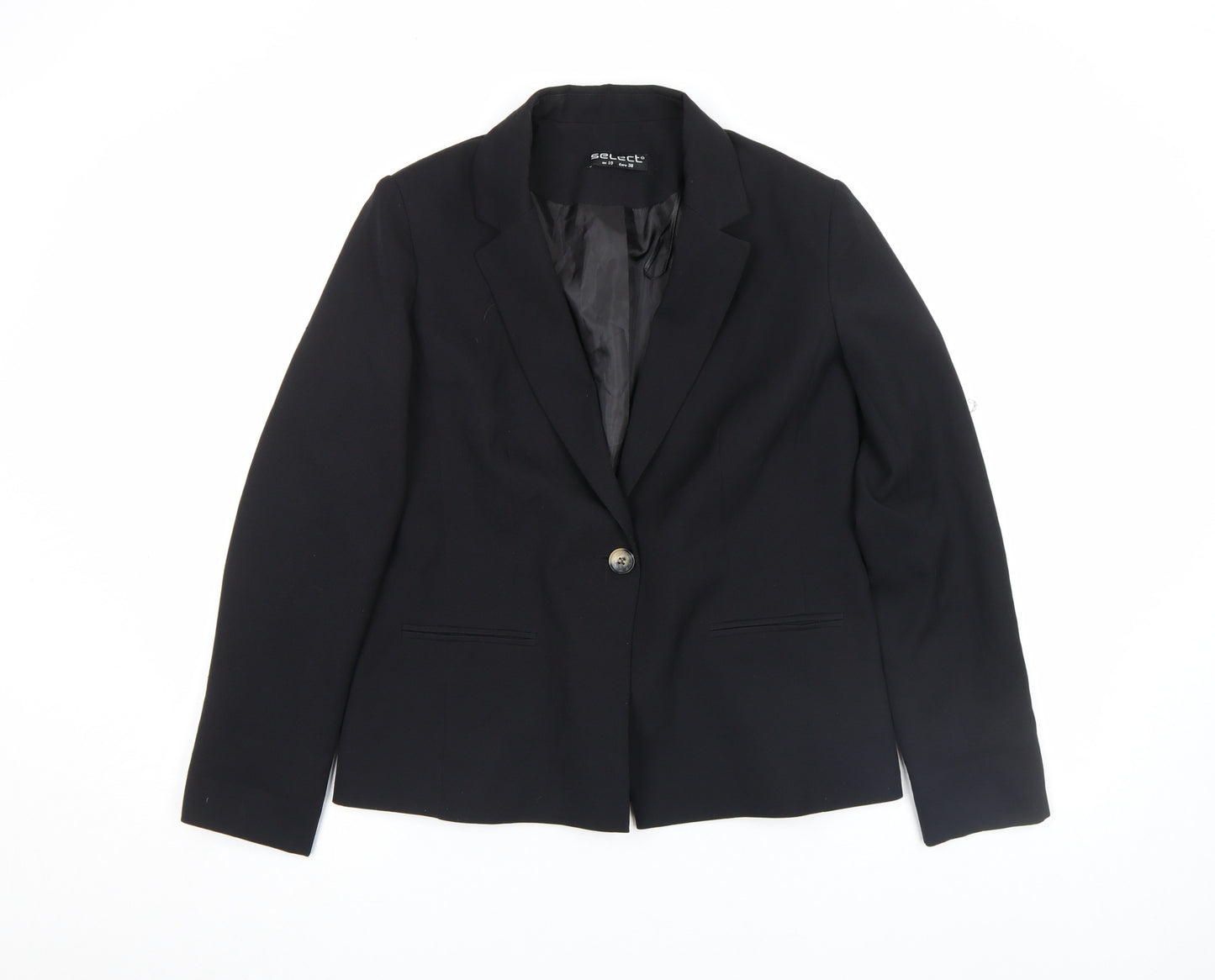 Select Women's Black Size 10 Single-Breasted Blazer Jacket