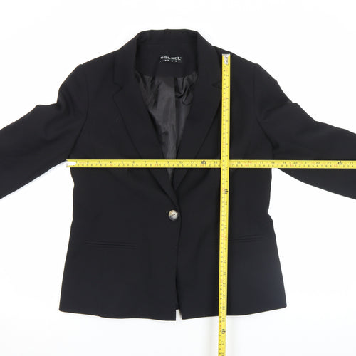 Select Women's Black Size 10 Single-Breasted Blazer Jacket