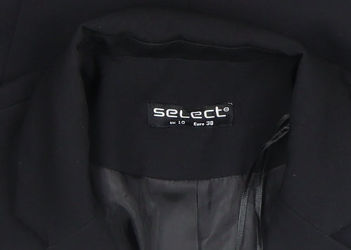 Select Women's Black Size 10 Single-Breasted Blazer Jacket