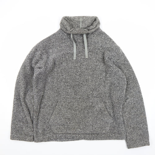 Marks and Spencer North Coast Grey Fleece High Neck Pullover Sweatshirt Mens M