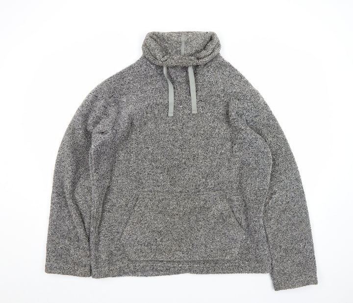 Marks and Spencer North Coast Grey Fleece High Neck Pullover Sweatshirt Mens M