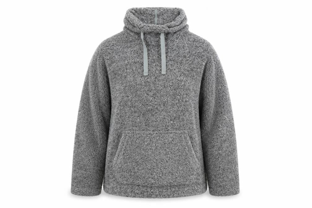 Front view of Marks & Spencer North Coast Grey Fleece High Neck Pullover Sweatshirt men’s m