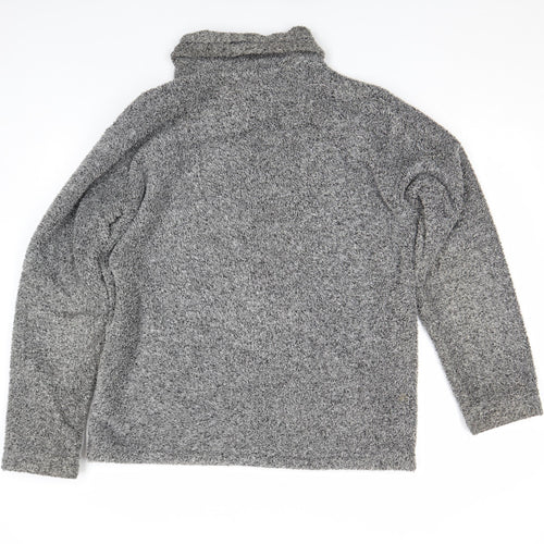 Marks and Spencer North Coast Grey Fleece High Neck Pullover Sweatshirt Mens M