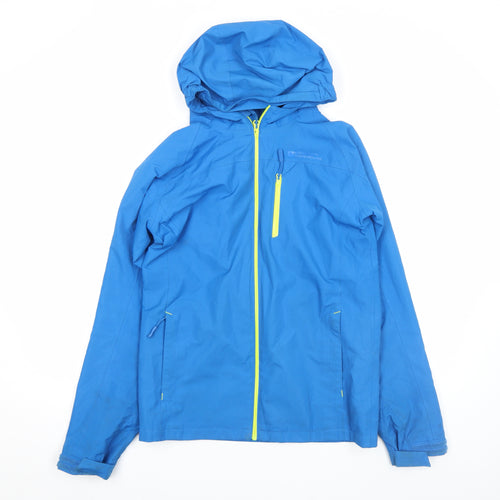 Mountain Warehouse Girls Blue Waterproof Hooded Rain Jacket 13 Years