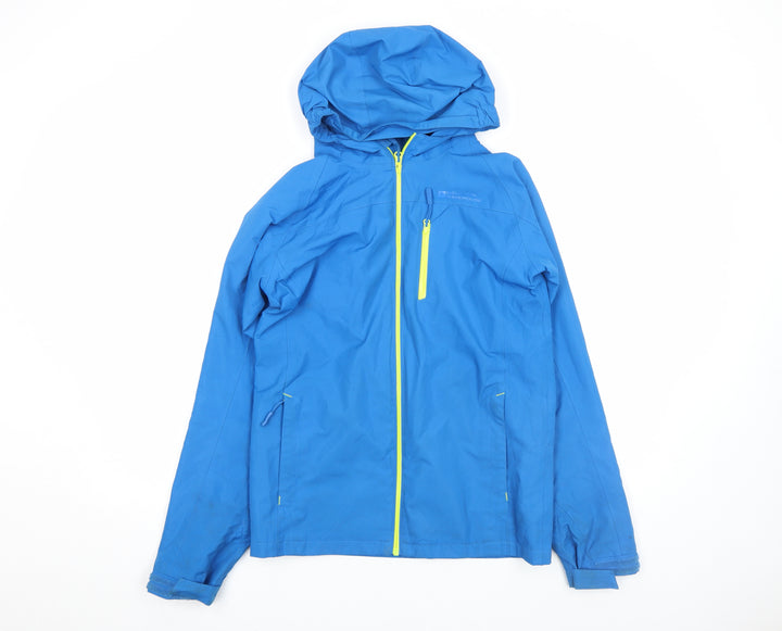 Mountain Warehouse Girls Blue Waterproof Hooded Rain Jacket 13 Years