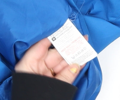 Mountain Warehouse Girls Blue Waterproof Hooded Rain Jacket 13 Years