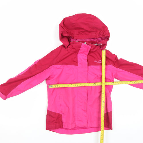 Peter Storm Girls Pink Waterproof Hooded Rain Jacket 5-6 Years