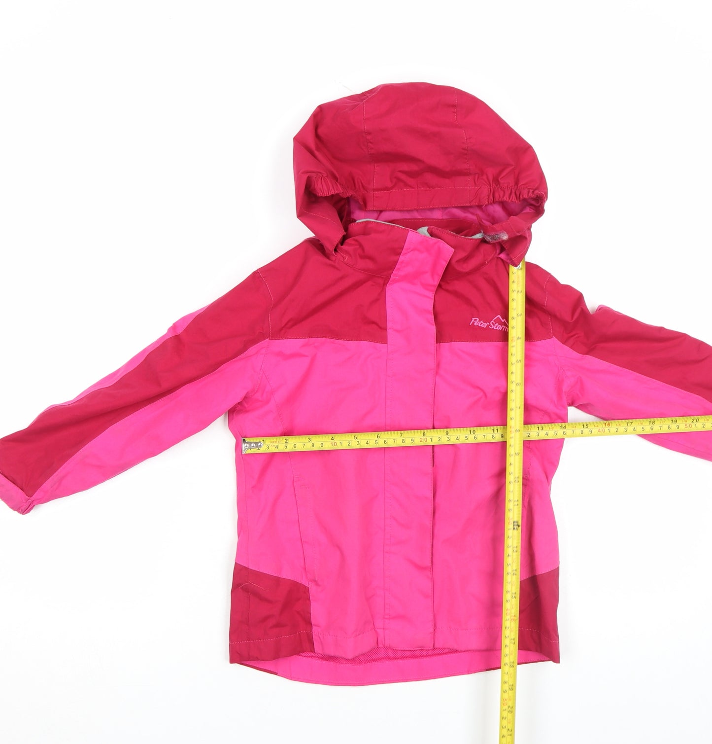 Peter Storm Girls Pink Waterproof Hooded Rain Jacket 5-6 Years