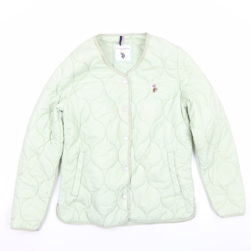U.S. Polo Assn. Womens Green XS Quilted Lightweight Jacket