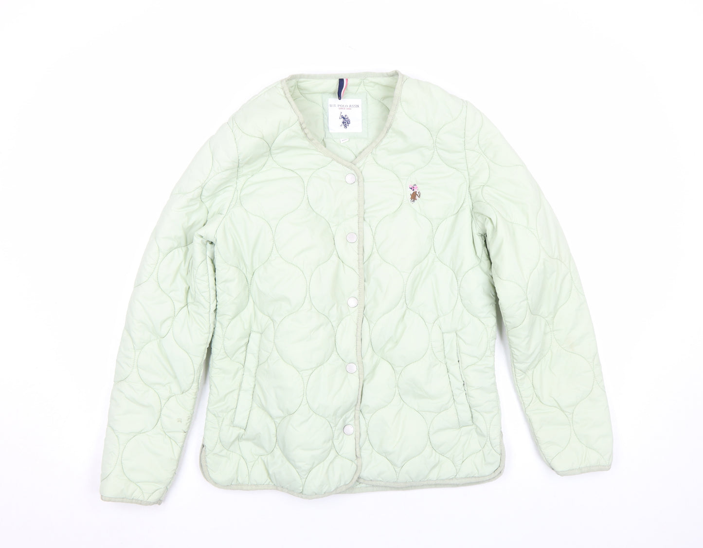 U.S. Polo Assn. Womens Green XS Quilted Lightweight Jacket