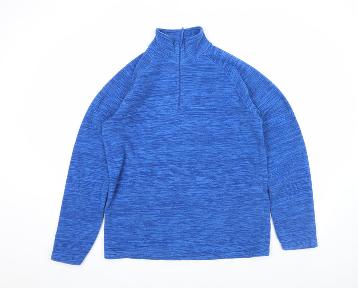 Mountain Warehouse Men's Blue 1/2 Zip Fleece Sweatshirt Size S