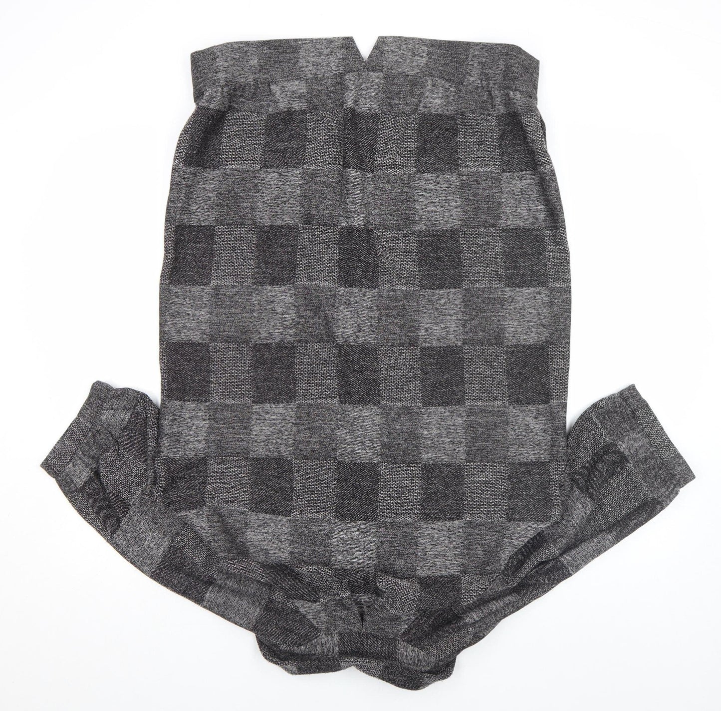 Oli Fusion by PPQ Women's Grey Check Short Sleeve Waistcoat UK 10