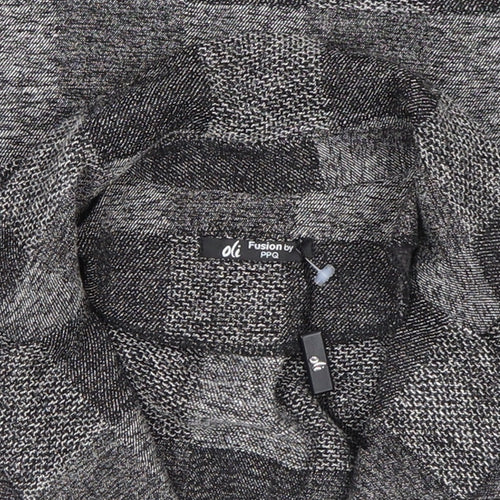 Oli Fusion by PPQ Women's Grey Check Short Sleeve Waistcoat UK 10