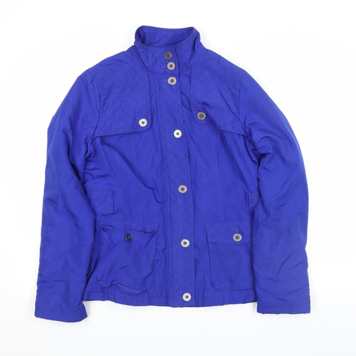 Rocha John Rocha Women's Blue Quilted Mid-Length Jacket Size 10