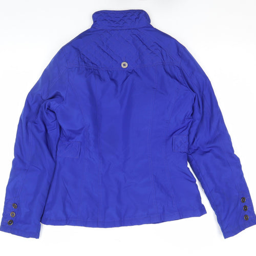 Rocha John Rocha Women's Blue Quilted Mid-Length Jacket Size 10
