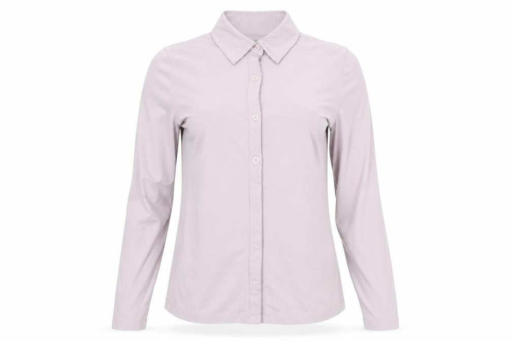 Rohan Womens Beige Long Sleeve Button-Up Travel Shirt S