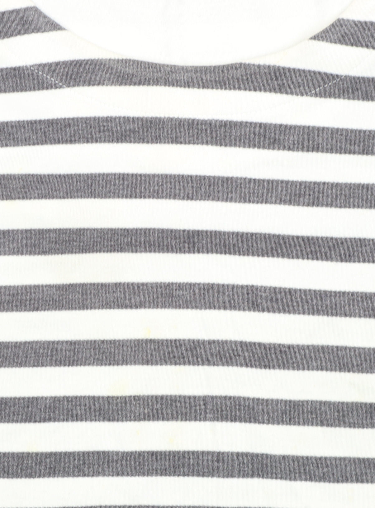 Dash Women Grey White Striped 3/4 Sleeve Cotton T-Shirt Size 16