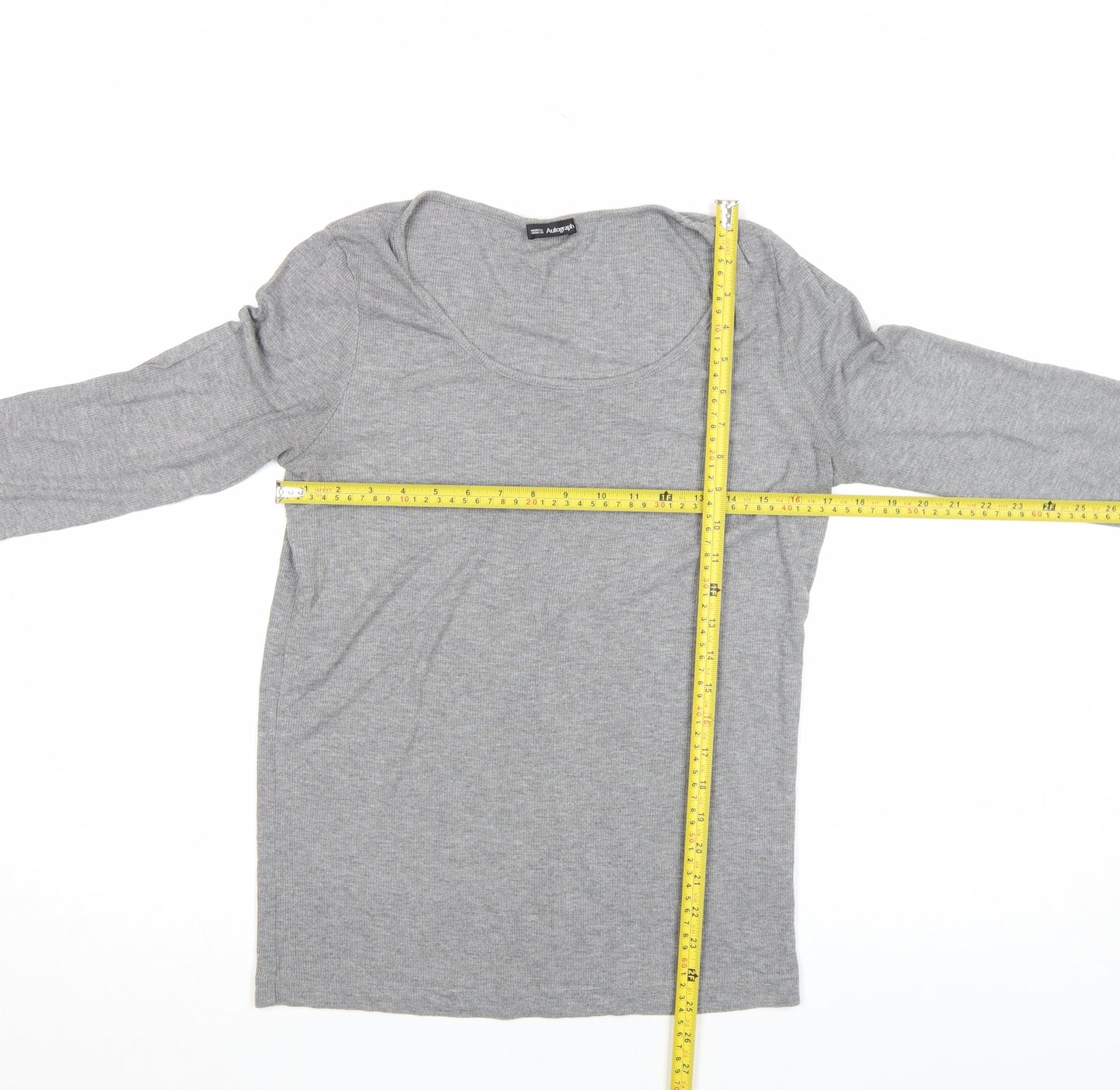 Marks and Spencer Women’s Grey 3/4 Sleeve Stretch Top Size S