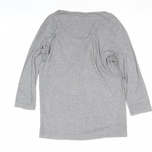 Marks and Spencer Women’s Grey 3/4 Sleeve Stretch Top Size S
