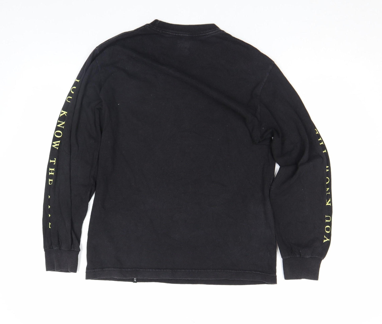 HUF Men's Black Graphic Long Sleeve Cotton T-Shirt S