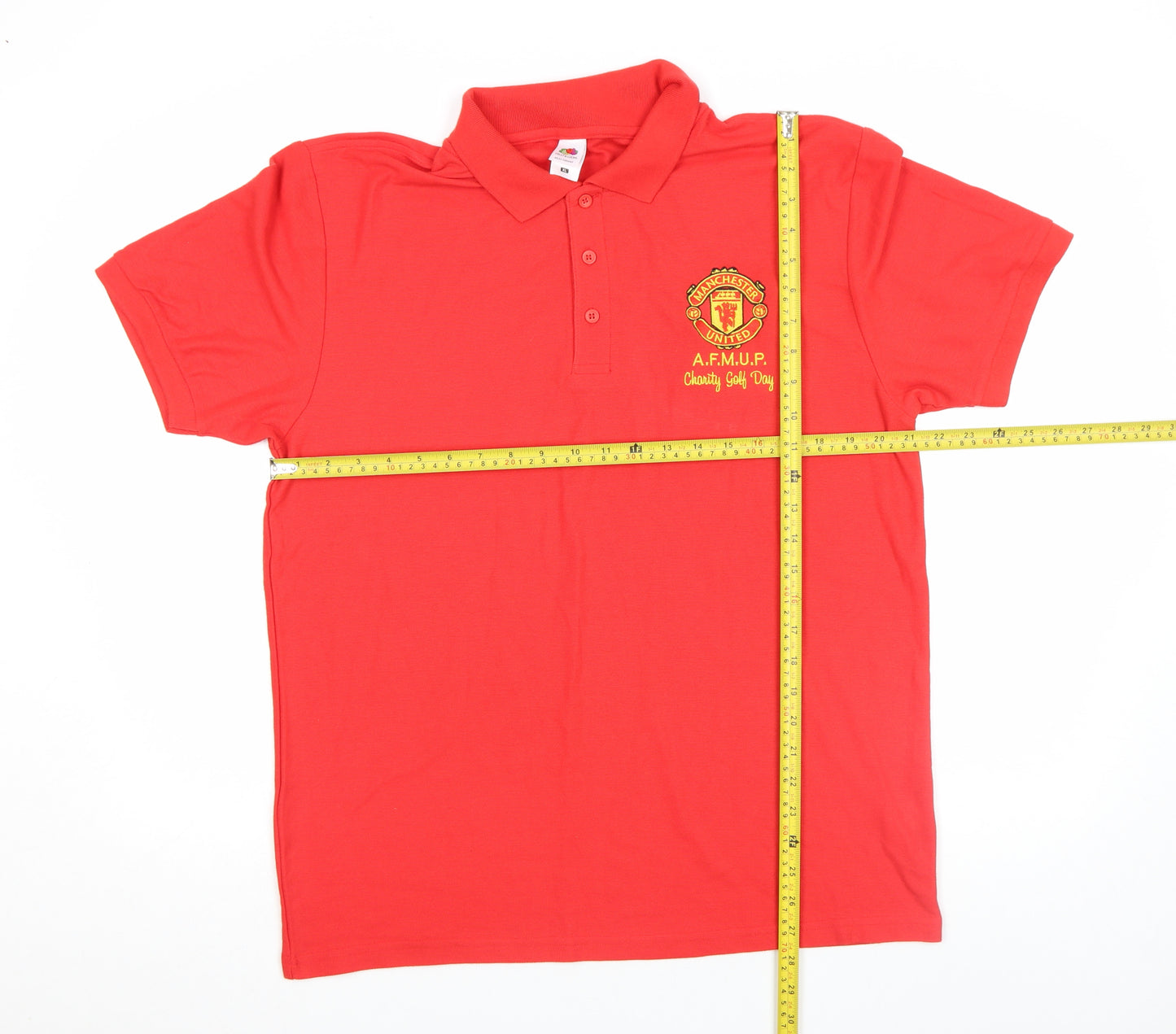 Fruit of the Loom Men's Red XL Charity Golf Polo Shirt
