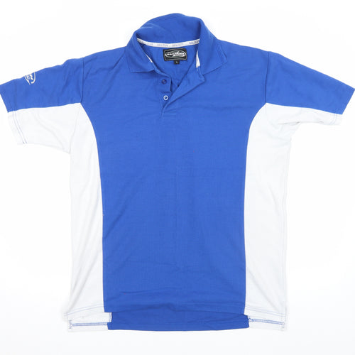 Mazon Men’s Blue Colourblock Sports Polo Shirt Size L