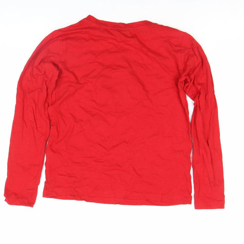 Fluid Girls Red Little Bear Long Sleeve Cotton T-Shirt 9-10 Years