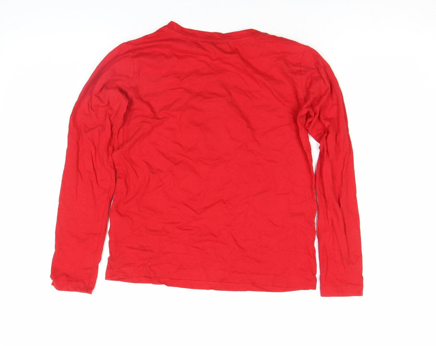 Fluid Girls Red Little Bear Long Sleeve Cotton T-Shirt 9-10 Years