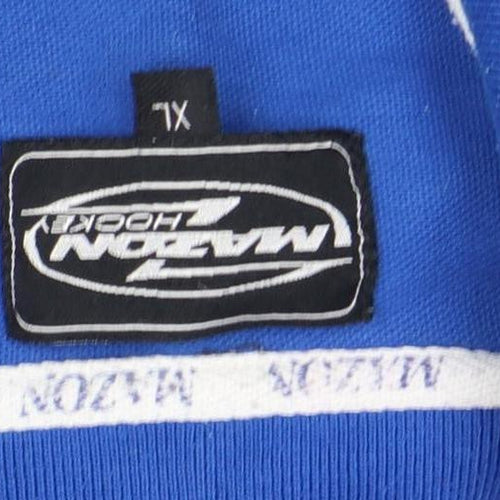 Mazon Men’s Blue White Hockey Polo Shirt XL Sports Top