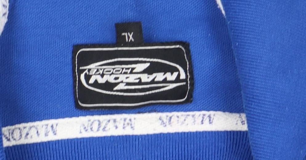 Mazon Men’s Blue White Hockey Polo Shirt XL Sports Top