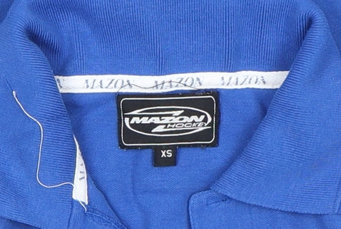 Mazon Men’s Blue XS Athletic Hockey Polo Shirt