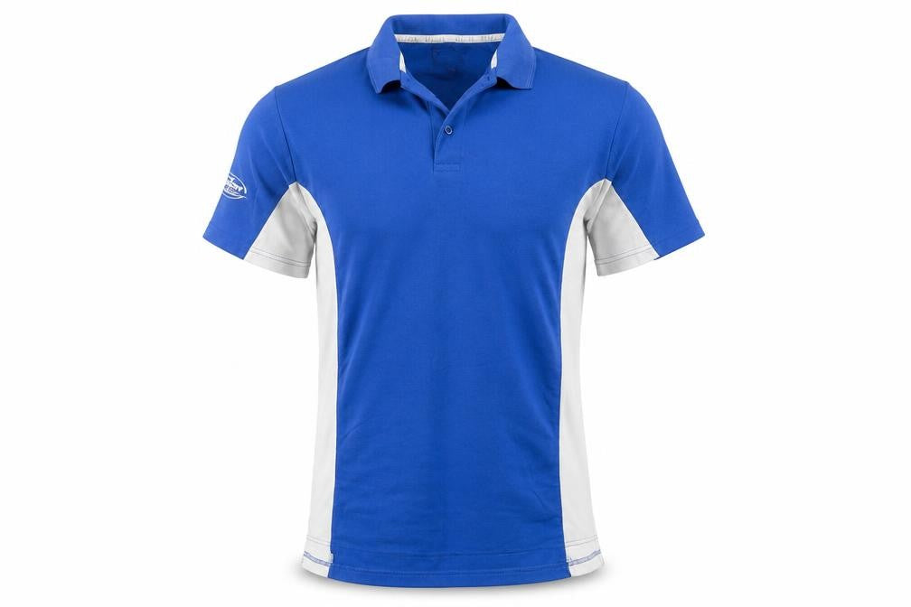 Mazon Men’s Blue & White Colourblock Hockey Polo Shirt Size M