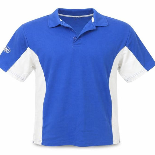 Mazon Men's Blue Colourblock Hockey Polo Shirt Size L